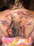 elephant tattoo finished