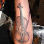 violin tattoo