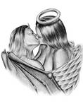 devil and angel kiss 1