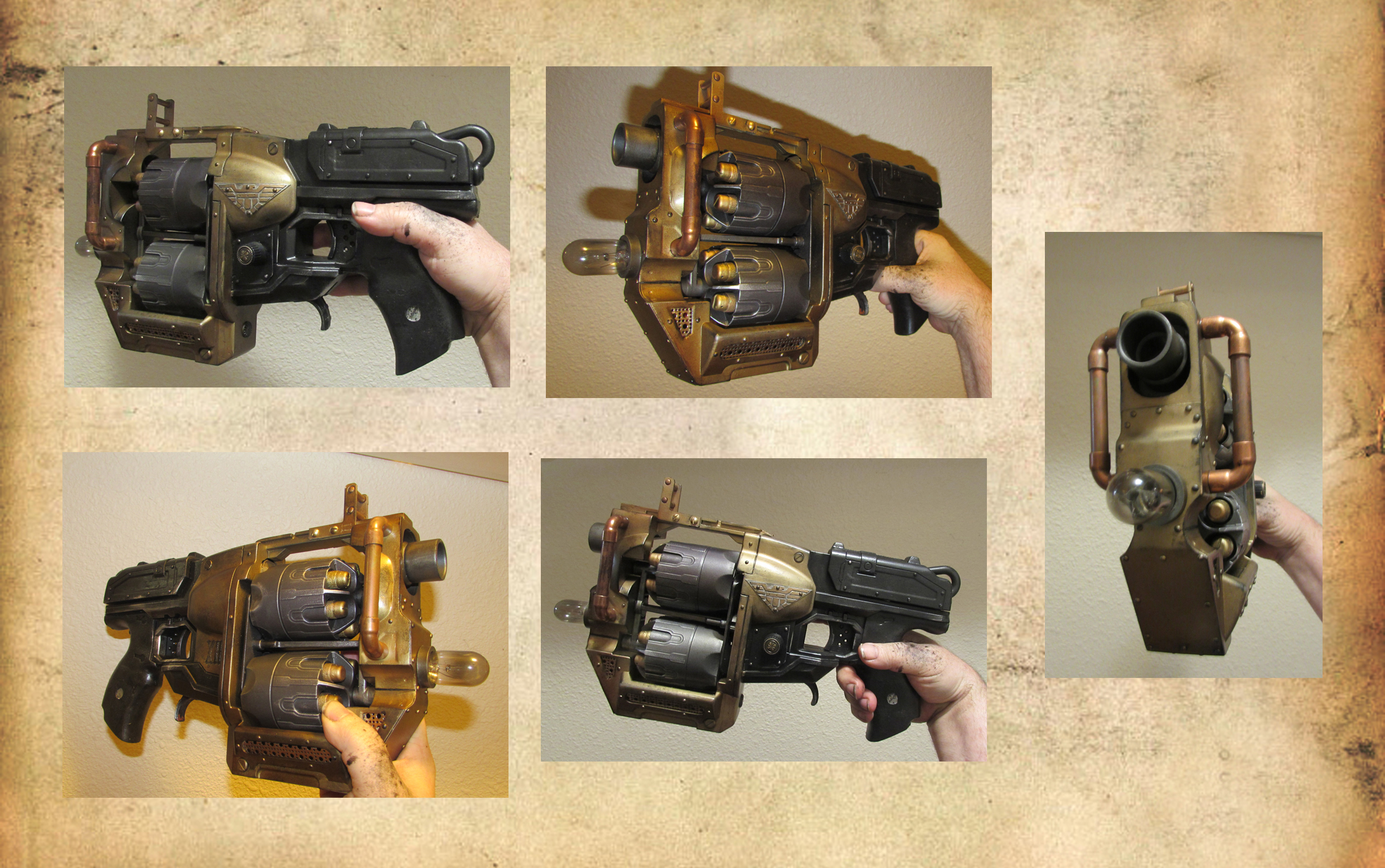 Steampunk Judge Dredd pistol