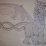 Keizer Ghidorah (Ink drawing)