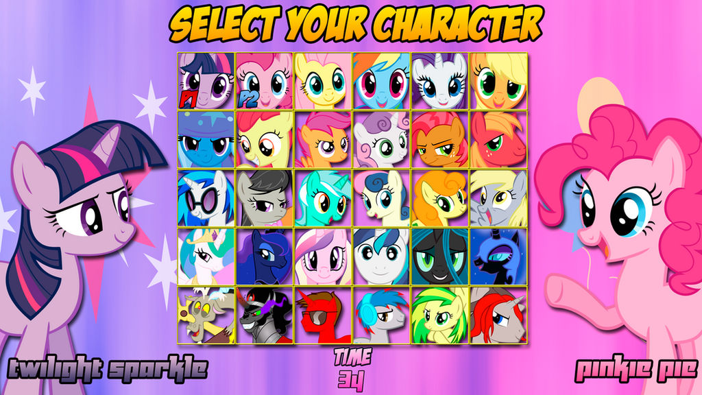 Mlp Friendship Is Magic Character Select Screen By Dashiemlpfim On Deviantart