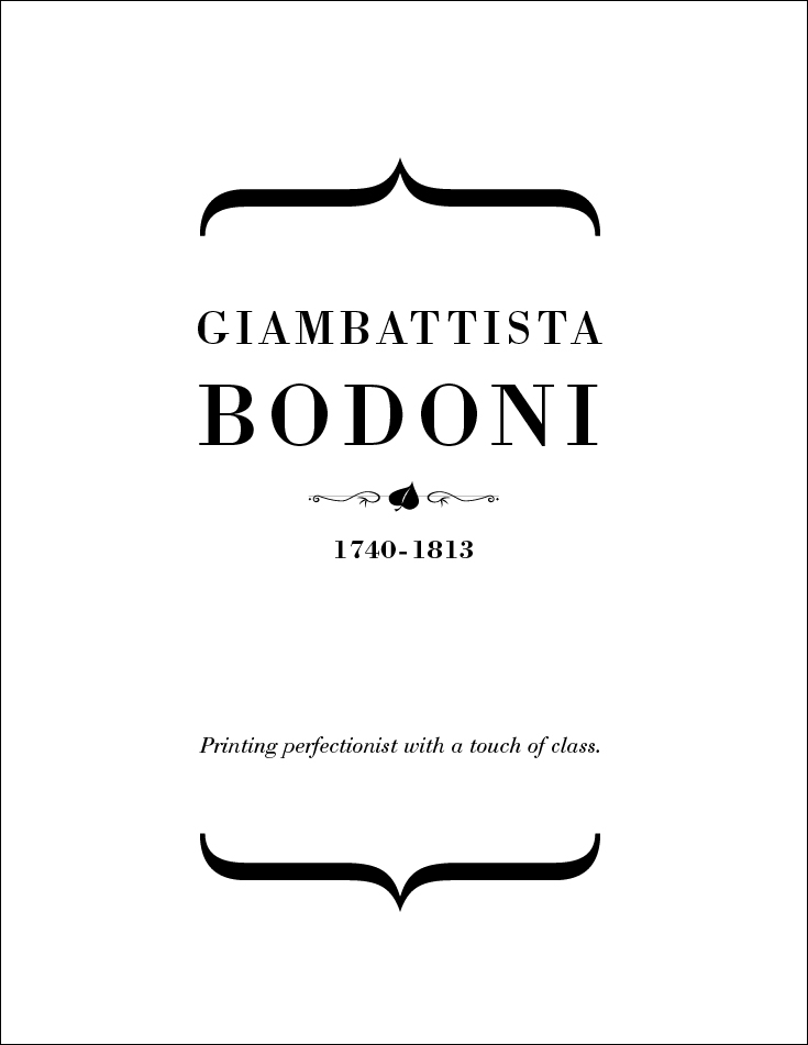 Giambattista Bodoni: Face