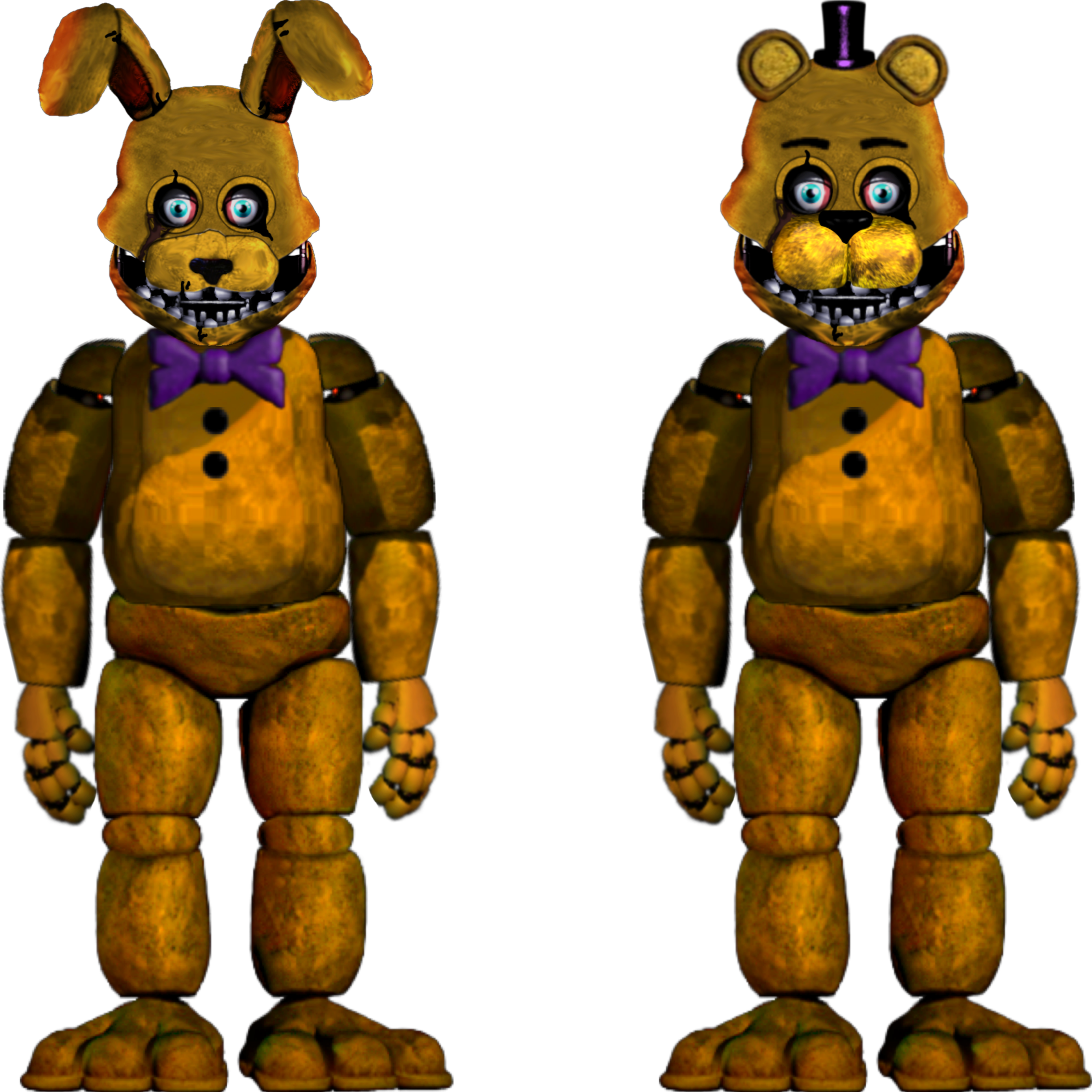 Fredbear and Springbonnie (FNAF 4) by FTThienAn on DeviantArt