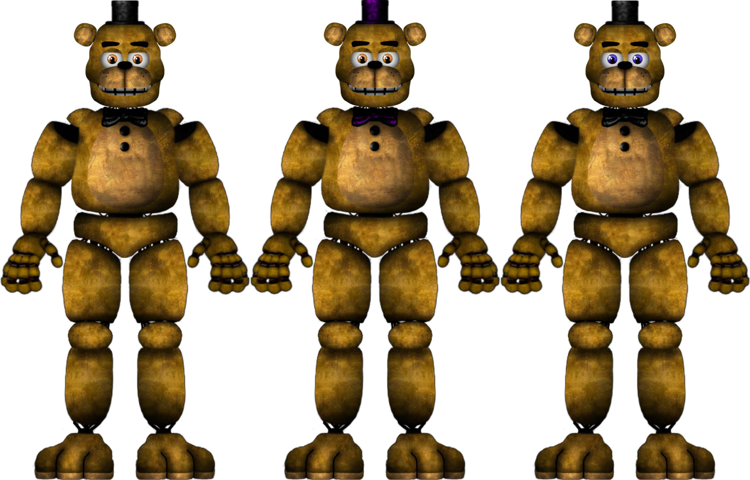 Fredbear Variations - - Fnaf 2 Withered Golden Freddy Full Body