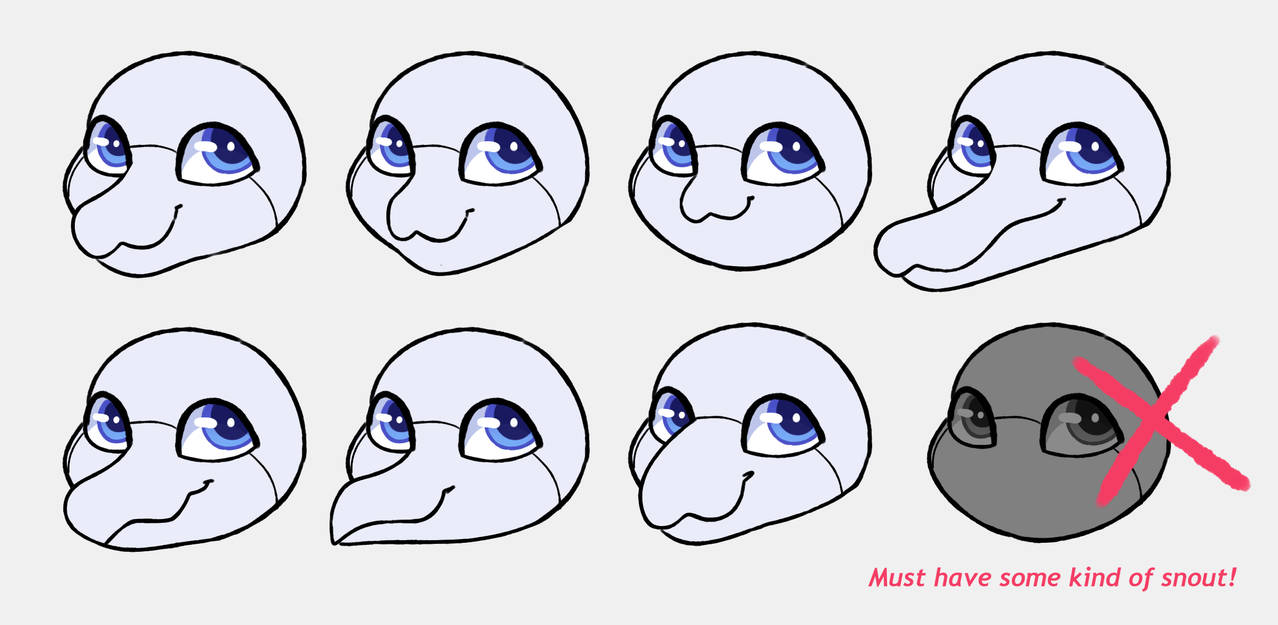 Short Snout Example Amicabot Snout Examples by SteviaTea on DeviantArt