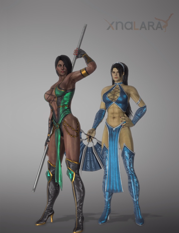 Jade and Kitana (primary unmasked)