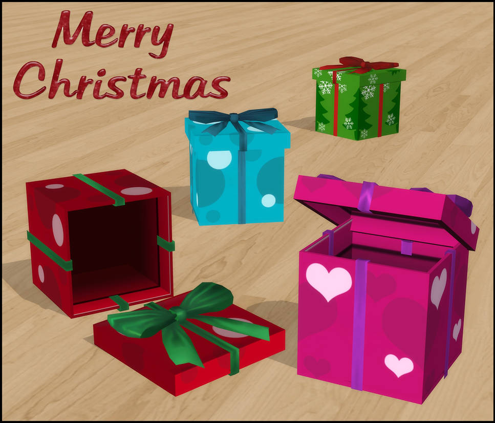 Gift Boxes (Poseable) by deexie on DeviantArt