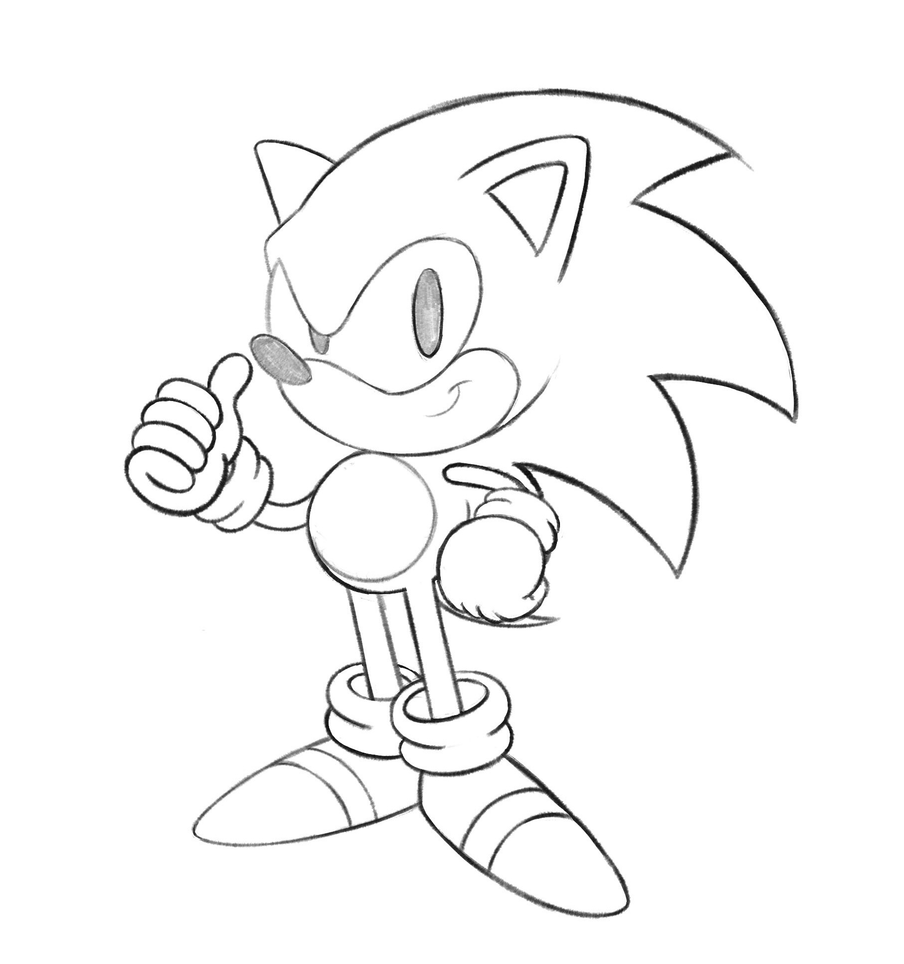 Classic Sonic Sketch by WildWildTJS on DeviantArt