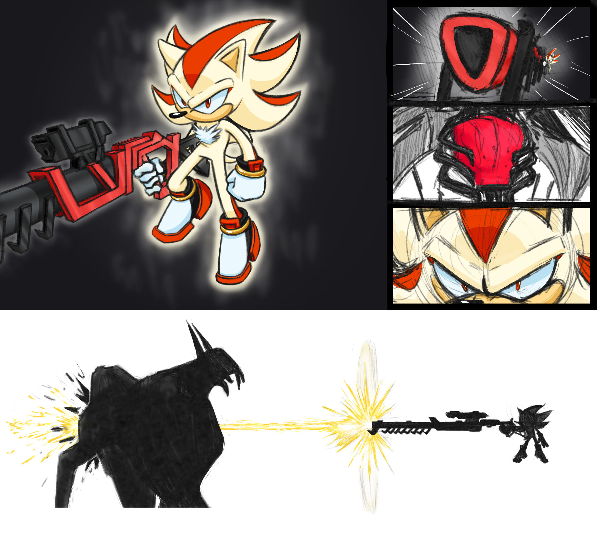 Super Shadow Blue Vs. Super Sonic Infinite Rose - Shadow's Fierce