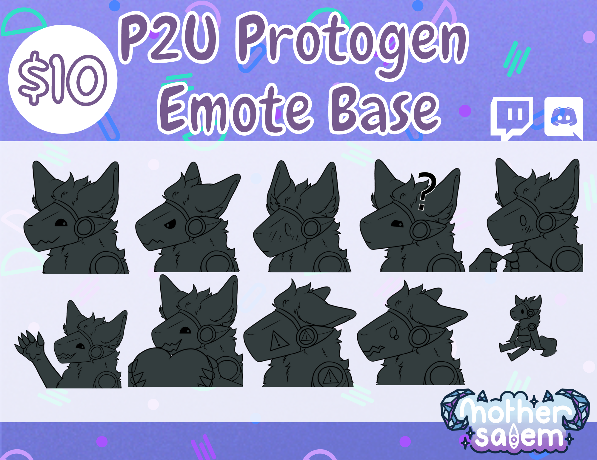 Protogen Base Talking P2U Protogen Emote base Pack by MotherSalem on DeviantArt