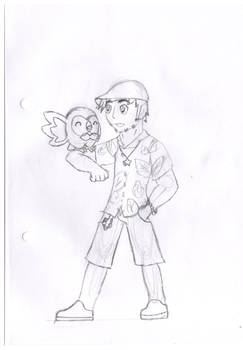 A5 Sketch - 19 - A Boy and His Rowlet