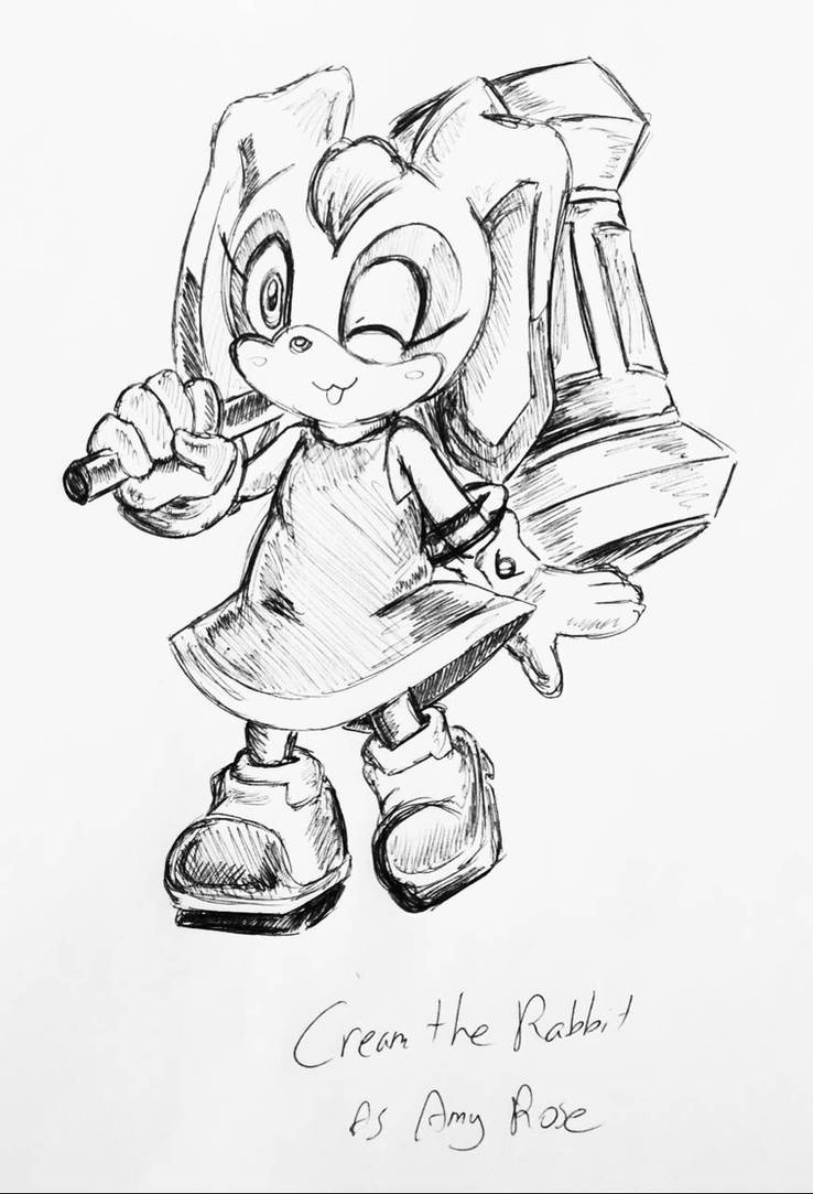 Deviantart Amy The Rabbit Cream The Rabbit as Amy Rose by Veru23 on DeviantArt