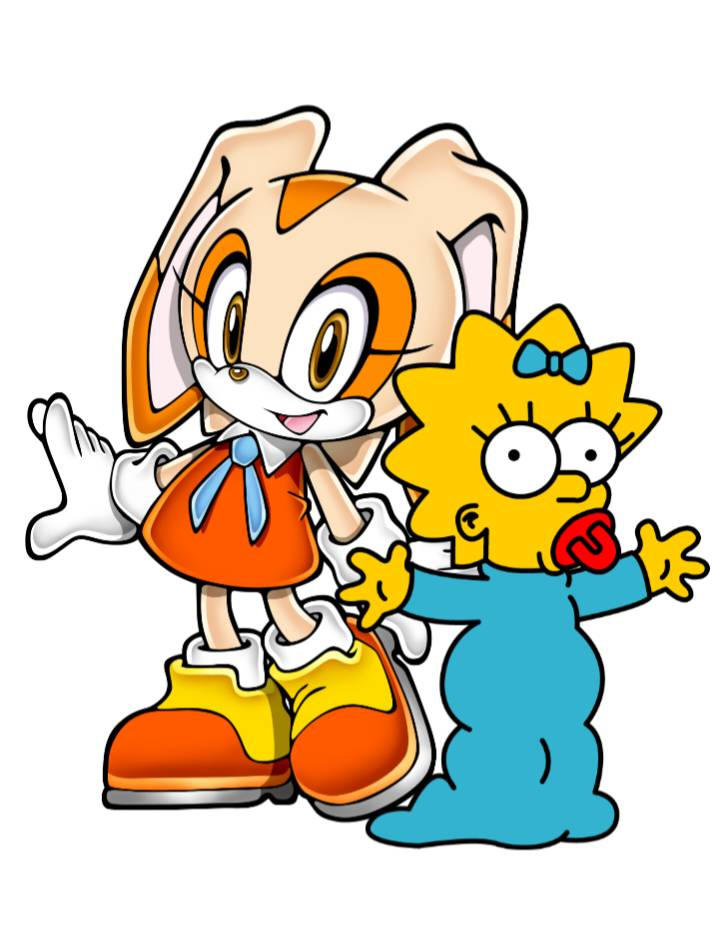 Cream The Rabbit and Maggie Simpson by Veru23 on DeviantArt