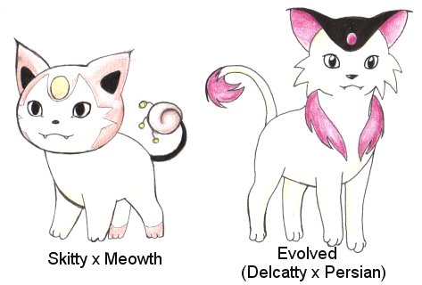 Crossbreeds: Meowth x Skitty