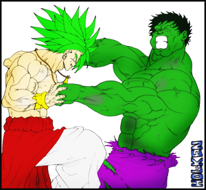 Broly vs Hulk: Colored