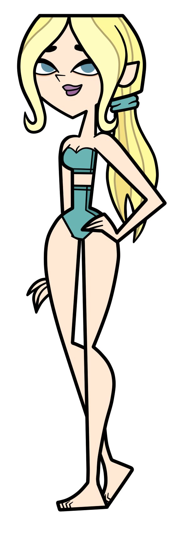 Here's a better look at the swimsuits of the Total Drama Island