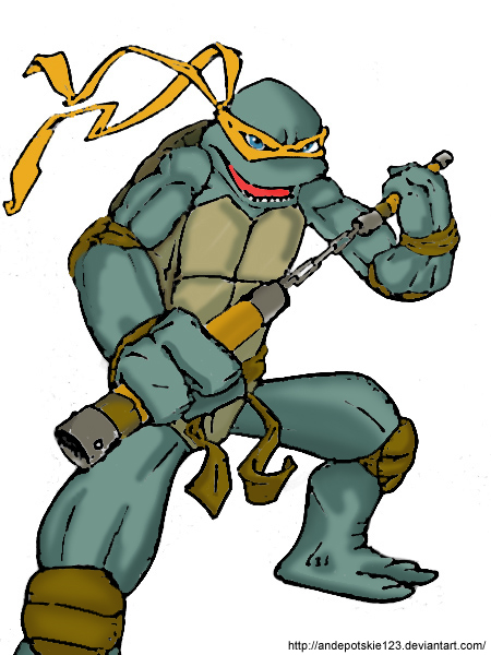 TMNT michelangelo colored