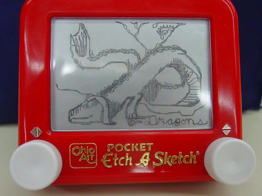 Mini Etch-a-sketch Dragon