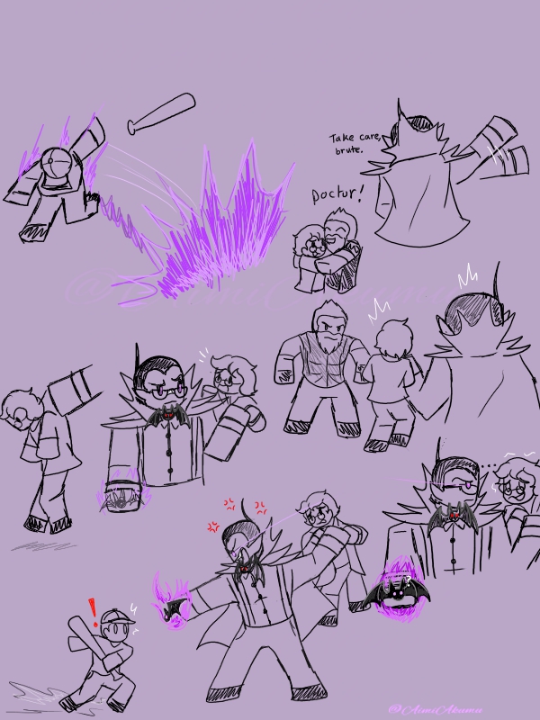 doodle Hackula and Doctor ft Brute by AimiAkumu on DeviantArt