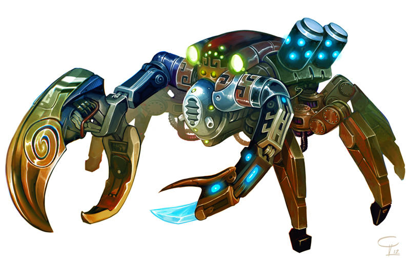 Crab Shell Mech Crab-mech by Corbella on DeviantArt