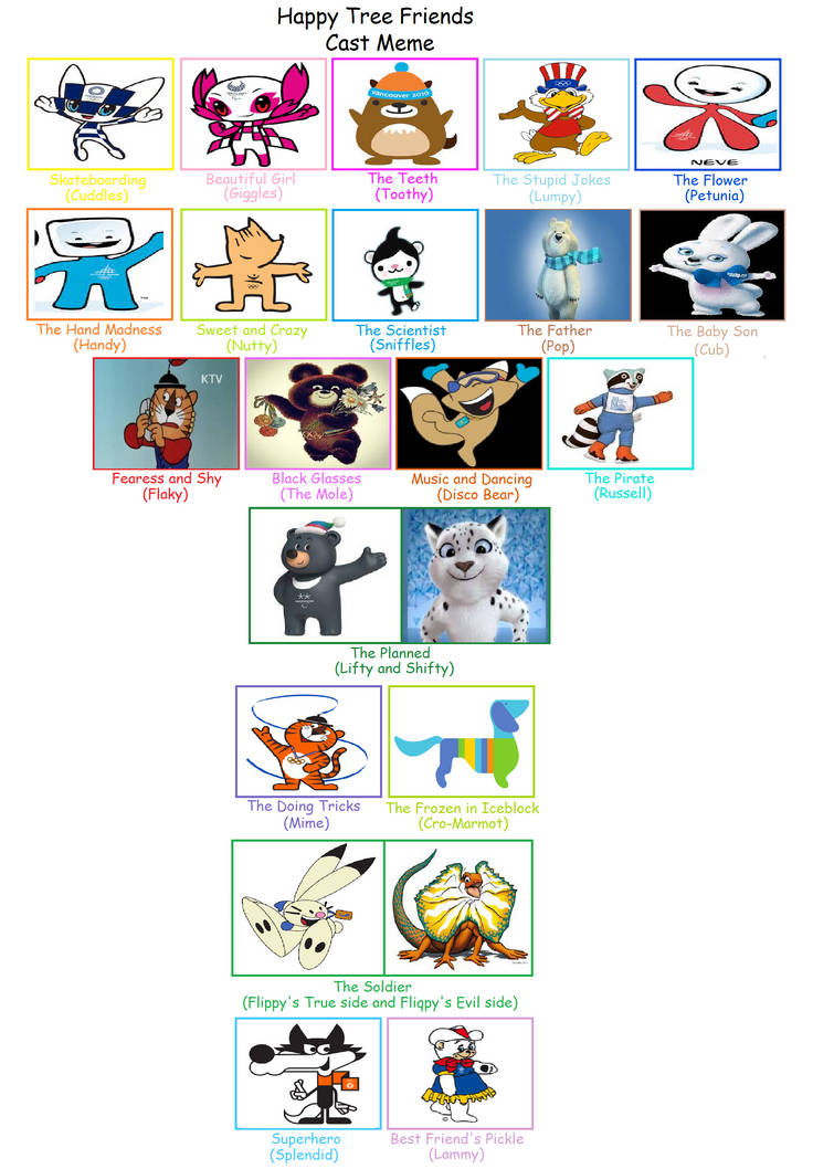 My HTF recast (Olympic Mascot Version) by FranciscaTheCat on DeviantArt