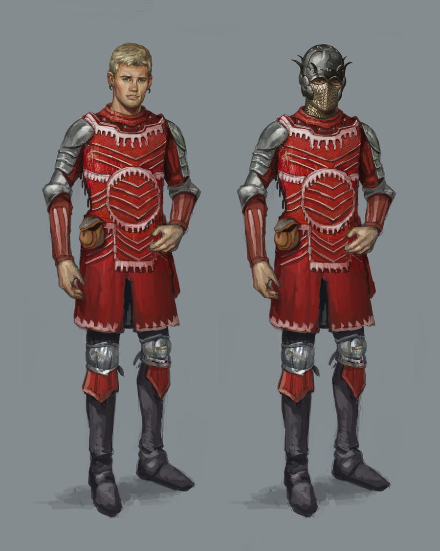 Character Concept- Red armor by AndrewRyanArt on DeviantArt