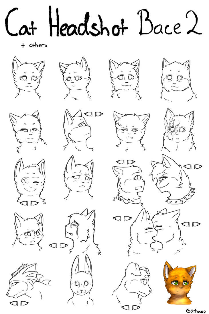 Cat Headshot Lineart 2 By JazuNeon On DeviantArt cat-headshot-lineart-2-by-jazuneon-on-deviantart