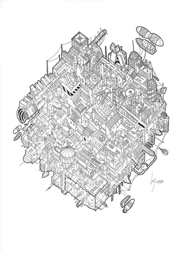 Floating City 03 by DrawingDreamer1 on DeviantArt