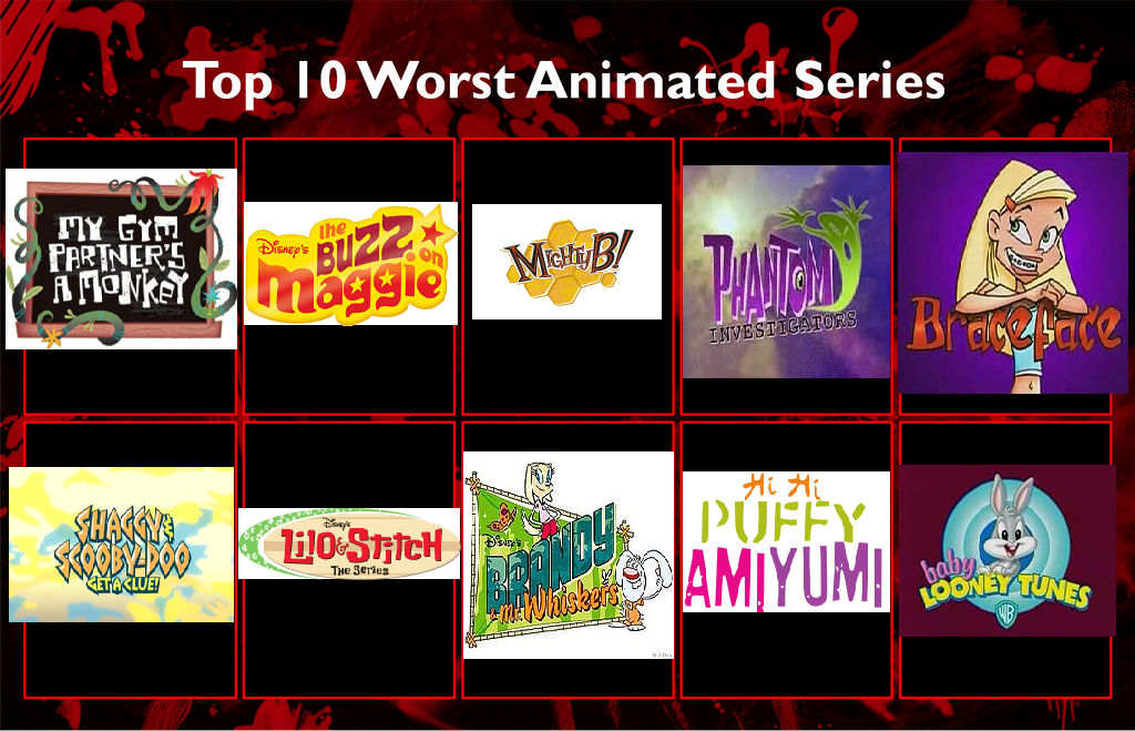 My Top 10 Hated Cartoons of the 2000s by WudaiBlackHole95 on DeviantArt
