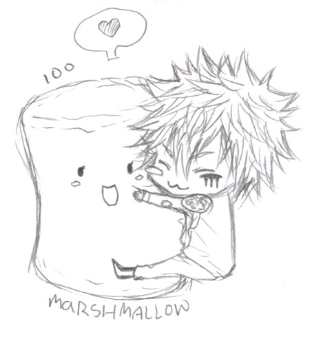 KHR- Byakuran and marshmallow