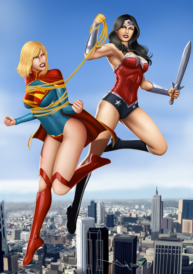 Commission: Wonder Woman vs Supergirl