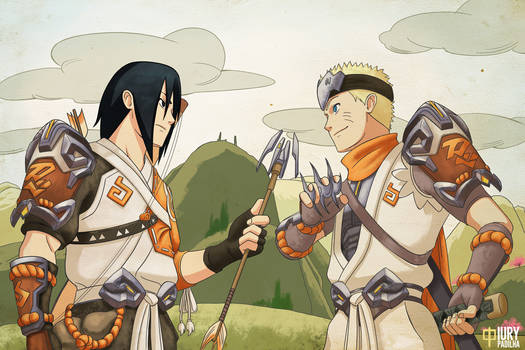 Naruto and Sasuke / Genji and Hanzo