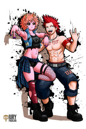 Boku no Hero: Ashido n Kirishima Punk by iurypadilha Boku no Hero: Ashido n Kirishima Punk by iurypadilha