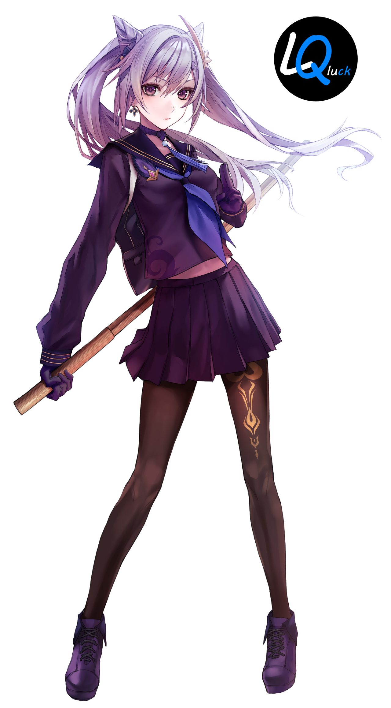 Keqing GI render 7 by LQ Luckpng by luki0127 on DeviantArt