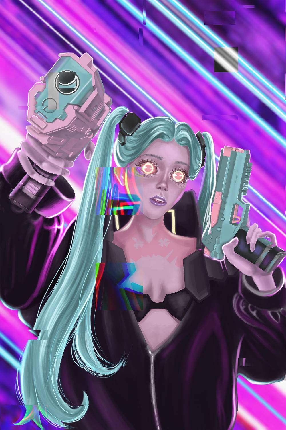 Android female anime cyberpunk edgerunners by the666goat on DeviantArt