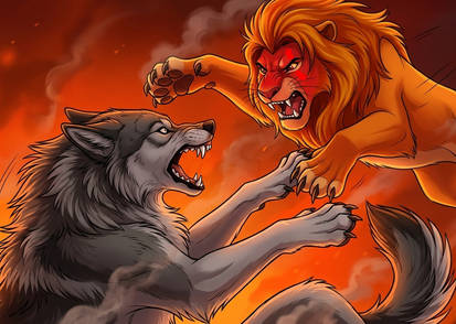 Wolf vs Lion