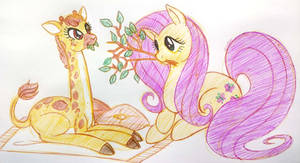 Fluttershy and Baby Clementine