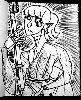 Inktober Day 17: Graceful : Claudette's Musket