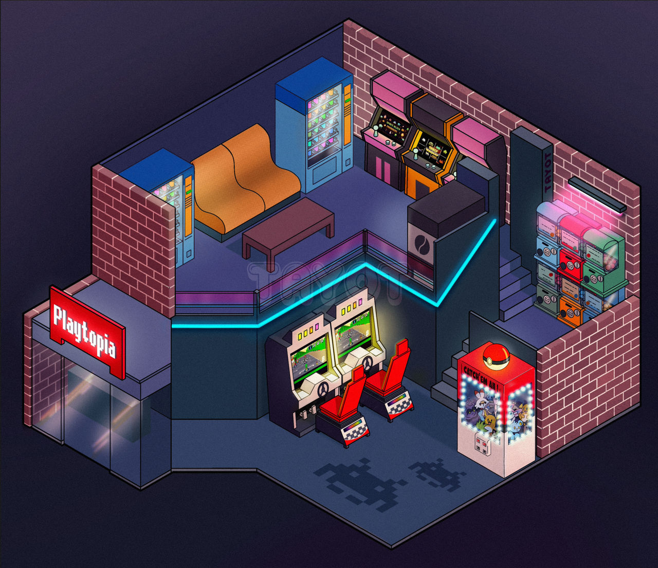 Arcade room by loG14 on DeviantArt