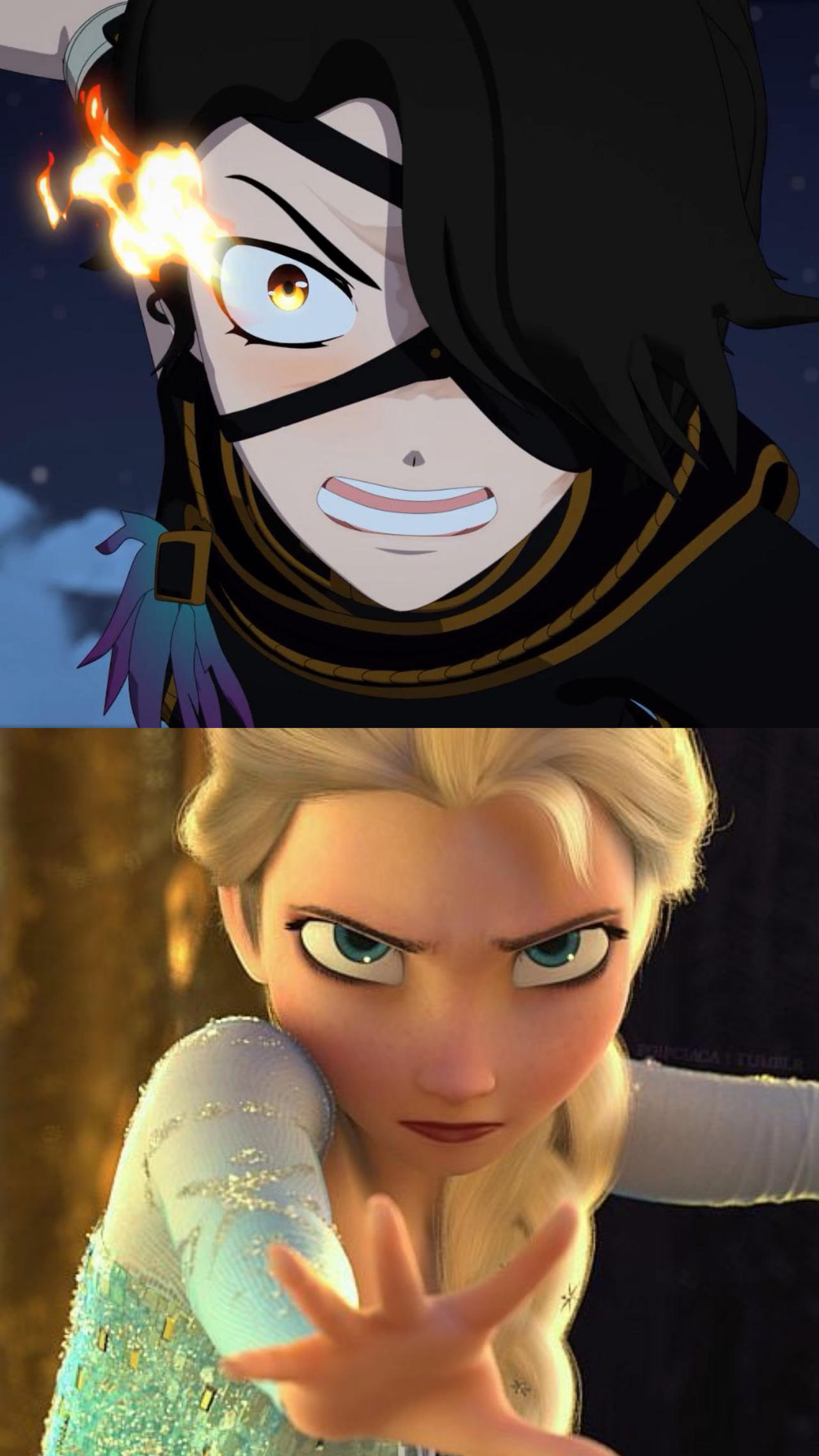 Elsa Reed Elsa vs Cinder by JosiahReed12345 on DeviantArt