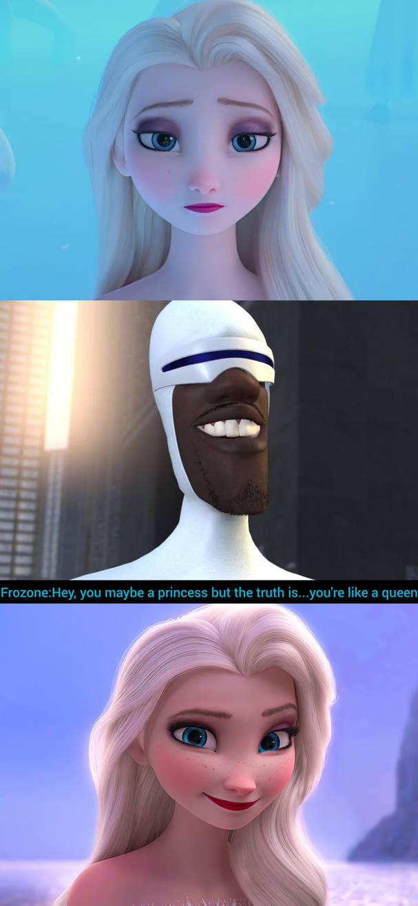 Elsa Reed Frozone cheers up Elsa by JosiahReed12345 on DeviantArt