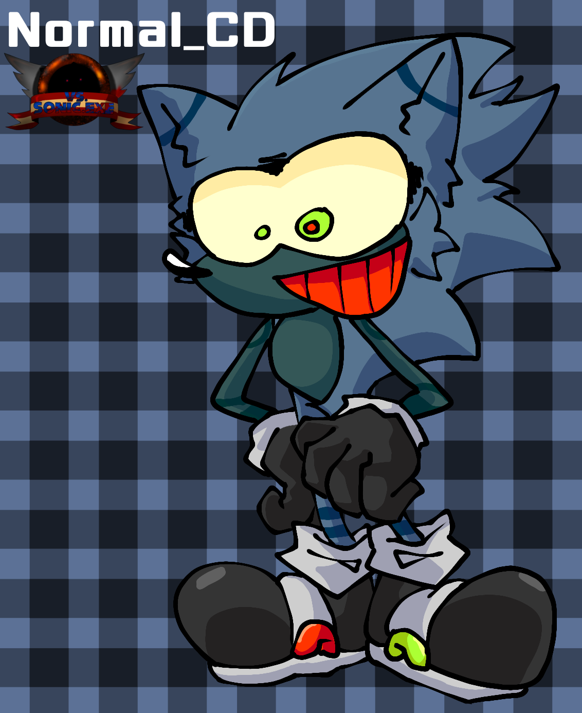 Fan art of Normal_CD from FNF Vs Sonic.exe by Jewwy21 on DeviantArt