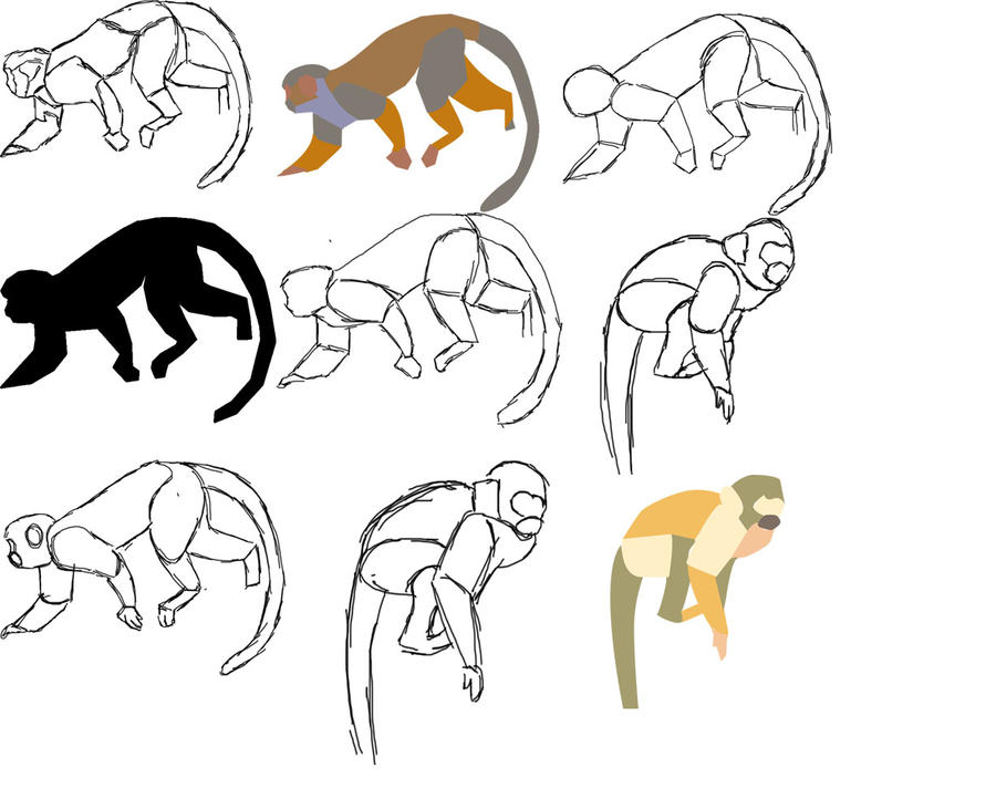 monkey shapes by windflame on DeviantArt