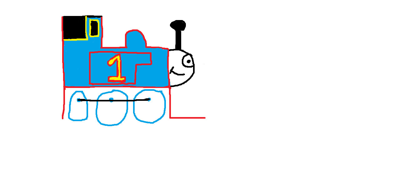 Less Detailed Thomas My Drawing Of Thomas (Left View) by TheThomaGuy on DeviantArt