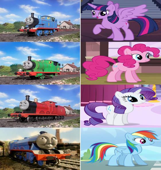 Thomas/My Little Pony Parody Cast Part 1 by TheThomaGuy on DeviantArt