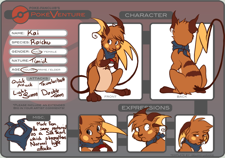 PokeVenture: Kai Ref' sheet