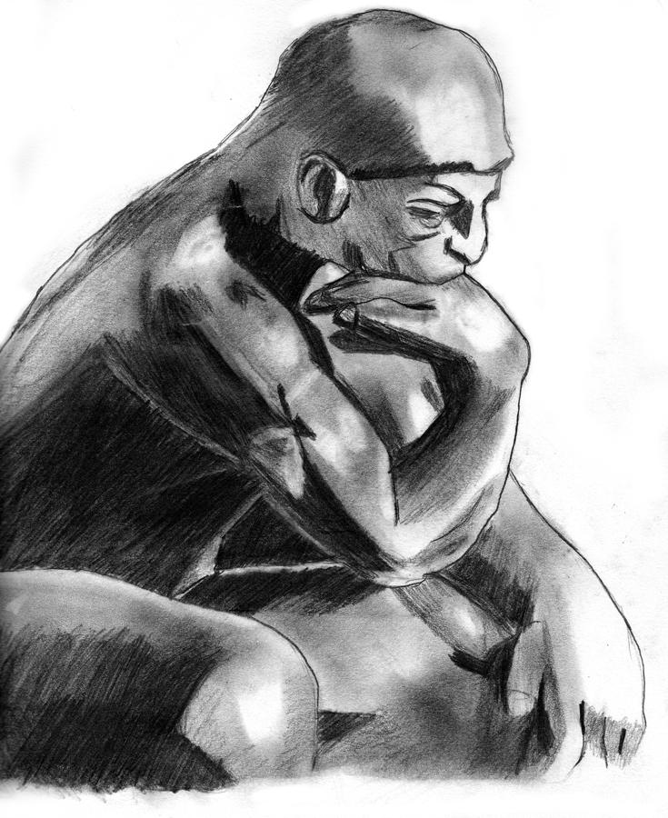 Robev Art Drawing 1 - The Thinker by robev on DeviantArt