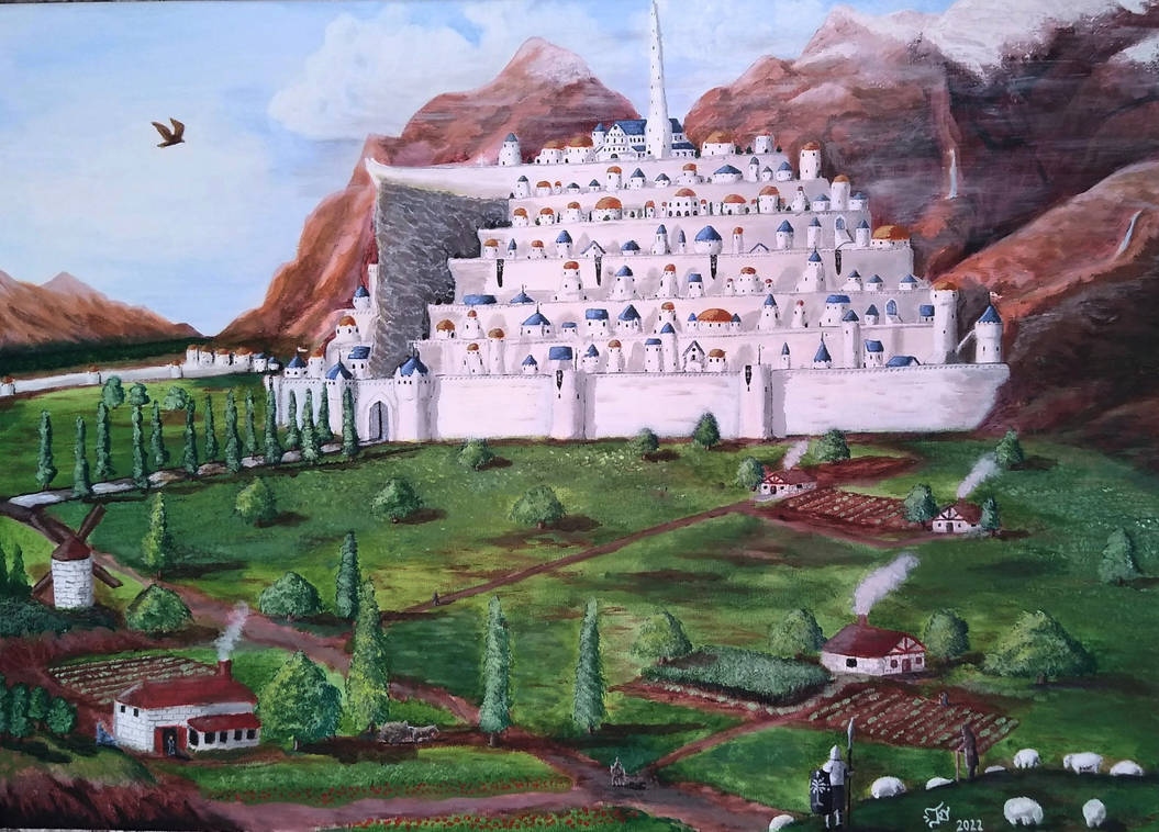 Minas Tirith, Peace Days by ArtByNachoPlaza on DeviantArt