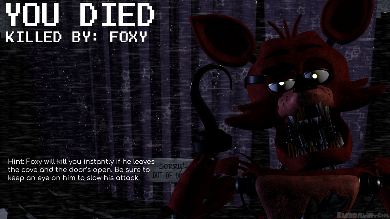 Game Over Screens FNaF 1 Foxy by Em3raldRenders367 on DeviantArt